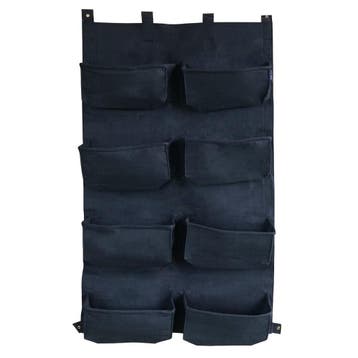 Verticaal Hangende Plantenzak met 8 Vakken Zwart 100 x 60 cm, Tuin en Terras, Bloembakken en Plantenbakken, Verzenden, Nieuw, Hout