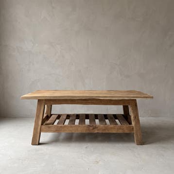 Salontafel Rayhan van teak, 120 cm | World of Brosi, Ophalen of Verzenden