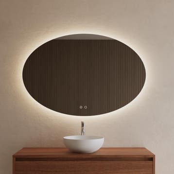 BWS Badkamerspiegel | Spark Ovale | met LED verlichting |, Ophalen of Verzenden, Nieuw, Bad