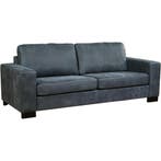 Leren bank Enjoy - 3 zits - Kenia Denim (blauw) - Poten, Huis en Inrichting, Banken | Bankstellen, Nieuw, Ophalen of Verzenden