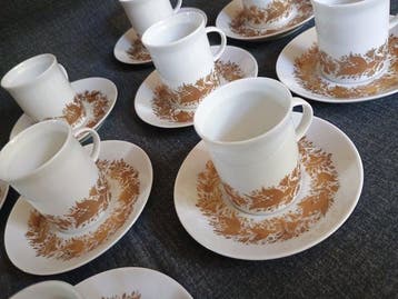 Rosenthal - Koffieservies (20) - Foglia oro - 24 kt goud -