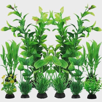 10 Delige Set Aquarium Planten Decoratie - Kunststof Waterpl, Verzenden, Nieuw