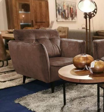 Fauteuil Akker - fauteuils - Bruin, Nieuw, Bruin, Stof