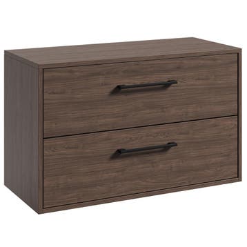 Wastafelkast Florence 80 x 46 cm – Walnoot Bruin, Verzenden, Nieuw, Wastafelkast