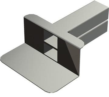 plakplaat COMBI lood 25 UD 450 mm 90 graden 2 x 60 x 100 mm, Ophalen of Verzenden, Nieuw