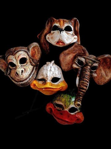 Themacollectie - 5 Venetiaanse maskers -