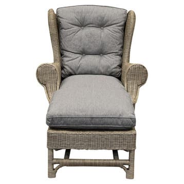 Mississippi Wing lounge tuinstoel met voetenbank 2 delig, Tuin en Terras, Tuinsets en Loungesets, Ophalen of Verzenden, Nieuw