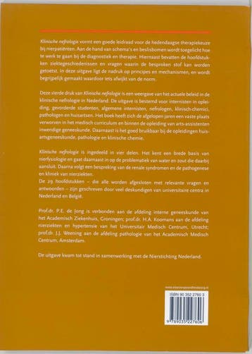 Klinische nefrologie 9789035227606, Boeken, Verzenden, Gelezen