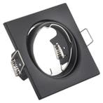 GU10 Inbouwspot Set - Mat Zwart - Inbouw Vierkant -, Metaal of Aluminium, Nieuw, Ophalen of Verzenden, Led