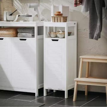Smalle Waskast met Wasmand en Extra Opbergvak, Verzenden, Nieuw