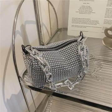 Glitter Strass Bucket Bag met Ketting - Luxe Mini Crossbody, Verzenden, Nieuw