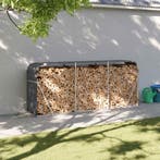 vidaXL Houthouder Antraciet 234x45x100 cm Gegalvaniseerd, Verzenden, Nieuw