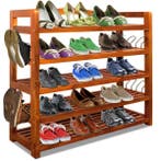 Acacia houten schoenenrek 5 planken (Meubelen, Interieur), Verzenden