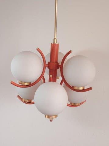 Plafondlamp - Aluminium - Een hanglamp in Space Age-stijl, Antiek en Kunst, Antiek | Lampen