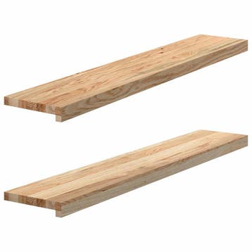 vidaXL Vensterbanken 2 st onbehandeld 110x20x2 cm massief, Verzenden, Nieuw