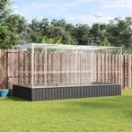 vidaXL Volière met verlengstuk zilver 418x207x212 cm staal, Verzenden, Nieuw