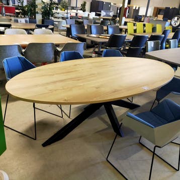 NIEUWE ovale vergadertafel | spinpoot - 240x120 cm, Ophalen of Verzenden, Nieuw in verpakking