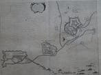 gravure beleg vesting Coevorden onder Maurits, W. Blaeu 1649, Antiek en Kunst, Verzenden