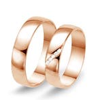 Actie trouwringen in 8/14/18 karaat roségoud per paar van..., Sieraden, Tassen en Uiterlijk, Ringen, Verzenden, Nieuw