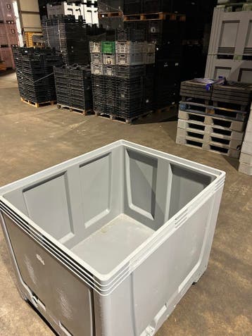palletboxen 120x100cm hoogte 100cm kuubskist gebruikt, Zo goed als nieuw