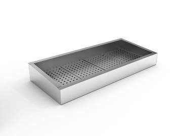 Crushed Ice Bak | 4/1 GN | Schuin | RVS AISI 304 Combisteel, Verzenden, Nieuw in verpakking