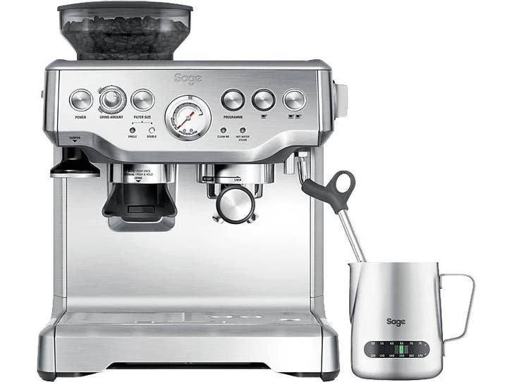 Sage -  The Barista Express Stainless Steel, Witgoed en Apparatuur, Koffiezetapparaten, 2 tot 4 kopjes, Nieuw, Espresso apparaat