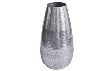 Elegante vaas ORIENT 50cm zilver in hamerslagpatroon - 41548, Ophalen of Verzenden, Nieuw