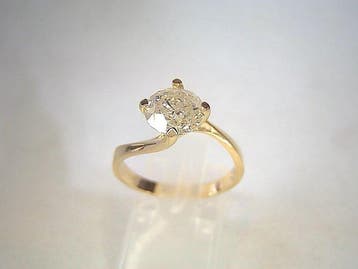 Zonder minimumprijs - Ring - 18 karaat Geel goud - 1.51ct., Nieuw