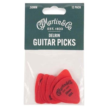 Martin & Co 18A0152 Delrin Plectrums 0.50mm Rood 12 Stuks, Ophalen of Verzenden, Nieuw