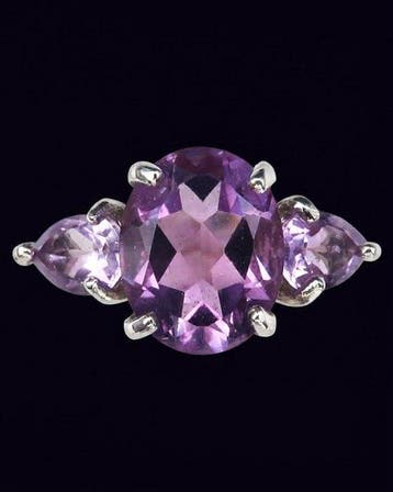 Amethist - Zilver, Het Geheim van de Tovenaressen – Ring met