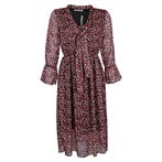 Rinascimento • rode jurk met luipaard motief • XS, Verzenden, Rinascimento, Nieuw, Maat 34 (XS) of kleiner