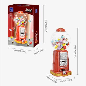 Pantasy Retro Gumball Machine - Bouwset voor volwassenen..., Verzenden, Nieuw