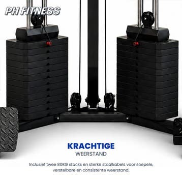 Krachtstation Fitness Corner Power Rack met Smith Machine, Benen, Nieuw, Metaal, Krachtstation