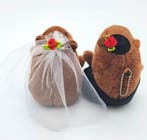 Capibara knuffel sleutelhanger set bruid en bruidegom, Verzenden, Nieuw, Feestartikel, Geboorte of Huwelijk