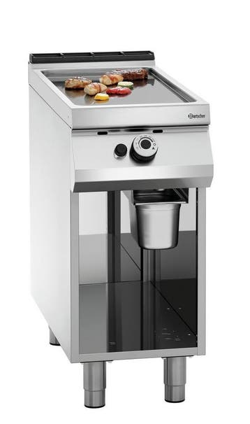 Bartscher Bakplaat | Gas | Serie 900 | Glad | 9kW | RVS | Op, Zakelijke goederen, Horeca | Keukenapparatuur, Ophalen of Verzenden