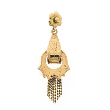 Gouden hanger met kwarstje (Hanger of bedel), Ophalen of Verzenden, Gebruikt, Goud, Overige merken