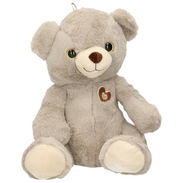 Grijze teddybeer knuffel - pluche - 28 cm - cadeau, Verzenden, Nieuw