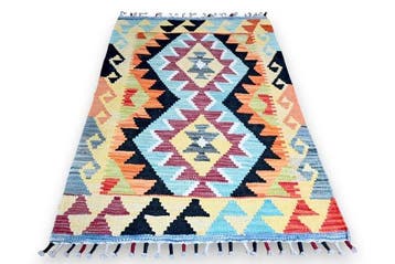 Kleurrijke kilim - geen reserveprijs - Vloerkleed - 90 cm -, Nieuw