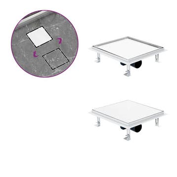 Doucheafvoer 28x28 RVS | Retourdeal 70% Korting, Doe-het-zelf en Verbouw, Sanitair, Ophalen of Verzenden, Nieuw, Rvs, Douche