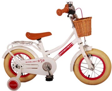 Volare Excellent Kinderfiets - Meisjes - 12 inch - Wit, Overige merken, Zijwieltjes, Nieuw, Ophalen of Verzenden
