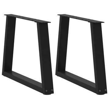 Tafelpoten Staal Zwart 70cm - Tweedekansje - OP=OP, Huis en Inrichting, Tafelpoot, Minder dan 50 cm, Minder dan 50 cm, Ophalen of Verzenden