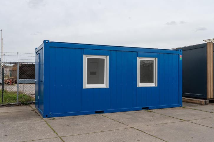 Binnen 1 week leverbaar! Tijdelijke kantoorunit 6,05 x 2,43, Zakelijke goederen, Machines en Bouw | Keten en Containers