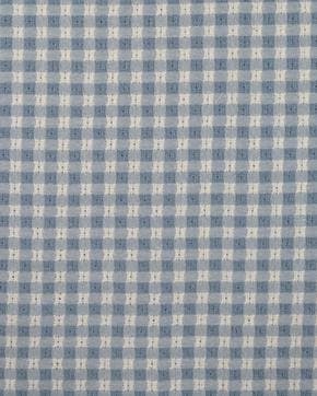 Jacquard Ruit Dusty Blauw, Hobby en Vrije tijd, Stoffen en Lappen, Blauw, Nieuw