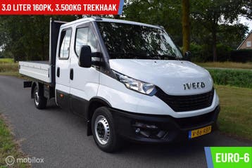 Iveco Daily 35S16D 3.0 160PK EURO-6 | Open Laadbak | 7-perso, Stof, Gebruikt, Iveco, Wit