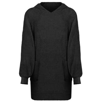 vidaXL Deken hoodie KINN Zwart L Katoen, Verzenden, Nieuw