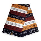 Afrikaanse Bruine Bogolan Symbols / Mud cloth print stof - T, Hobby en Vrije tijd, Stoffen en Lappen, Ophalen of Verzenden, Nieuw