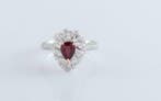 Halsketting - 18 karaat Witgoud - 1.89ct. tw. Robijn -, Nieuw