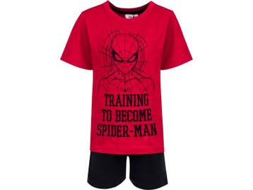 Kinderpyjama - Shortama - Spider-Man - Rood/Zwart, Verzenden, Nieuw
