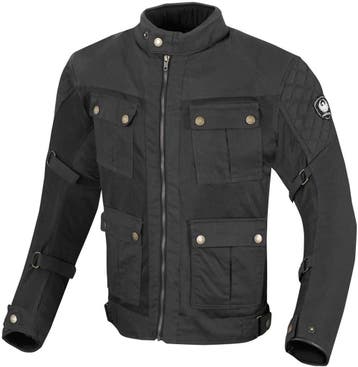 Merlin Chigwell Utility Zwart Wax Motorjas, Nieuw met kaartje, Jas | textiel, Merlin, Heren