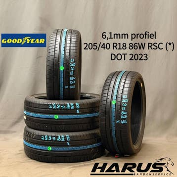 205/40/18 86W RSC* Goodyear zomerbanden 6,1mm profiel 4X, 18 inch, Gebruikt, Band(en), Personenwagen